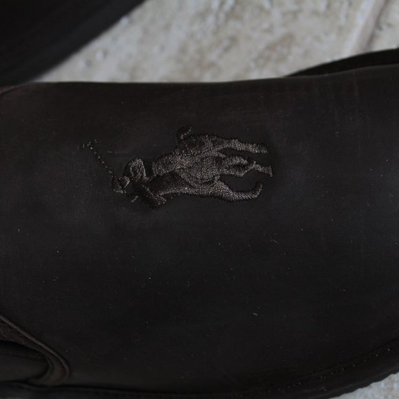 NIB MEN\'S POLO RALPH‎ LAUREN LEATHER SLIPPERS BROWN main image 7